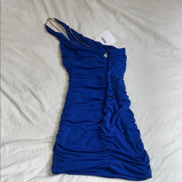 Nookie Elegant Blue Halter Dress - Picture 3 of 4